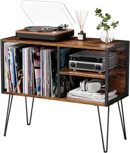 Record Player Stand, Record Player Table with Vinyl Storage Holds up to 230 Albums Storage Cabinet Turntable Stand Album Shelf and Holder