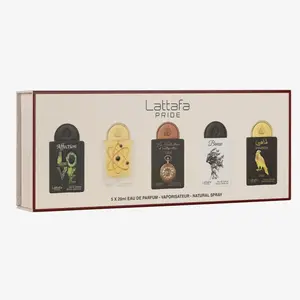 (5pc Gift Set) Affection, Tharwah Gold, Watch 1505, Breeze, + Shaheen Gold by Lattafa Pride Mini 5 x 20ml