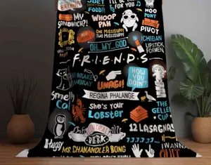 F.r.i.e.n.d.s Movie Vintage World At Your Feet, Friends 90s Fantasy Film Fleece Blanket, Birthday Gift, Christmas Gifts