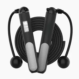 Jump Rope,Ropeless jump ropes weighted with counter for fitness,Home, Indoor or Outdoor exercise use,Workout,Crossfit,Gym,Cordless jump rope for Women,Men, Adults,