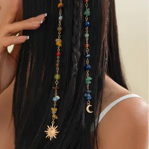 Women's Hair Accessories Party Music Festival Personalized Trendy Tassel Braided Hair Chain Headpiece