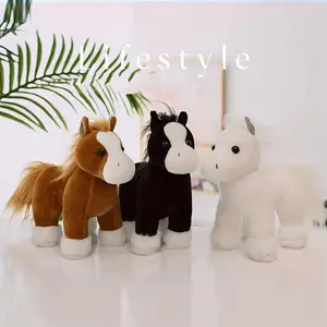 Adorable Plush Horse Decoration for Home, Featuring a Soft Stuffed Pony That Adds a Cute Touch to Your Sofa And Room Decor. Perfect for Holidays, Christmas, And Birthdays, Making It a Popular Gift Choice for Friends And Family