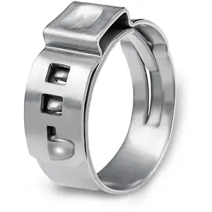 50 PCS 3/4 Inch PEX Cinch Clamp Rings, Stainless Steel Pex Fittings Crimp Rings Pinch Clamps for PEX Tubing Pipe Fitting Connections (3/4 Inch) Commercial Plumbing Salt Resistant Anti Rust