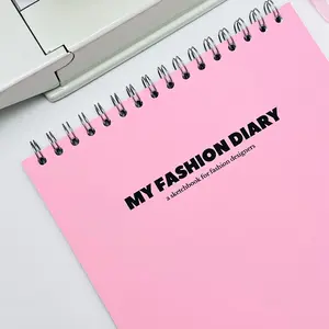 NEW!! My Fashion Diary: A Sketchbook for Fashion Designers - 50 Pages, Spiral, 8.5 x 11 inches, Diary, Sketchbook with Body Figure Templates, Ideal for Fashion Designers & Illustrators