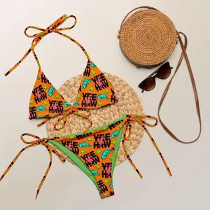 Baha Ranch Yeehaw Orange String Bikini