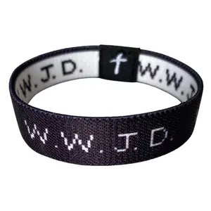 Truthful Lips WWJD Elastic Wristband - Reversible Single Wristband