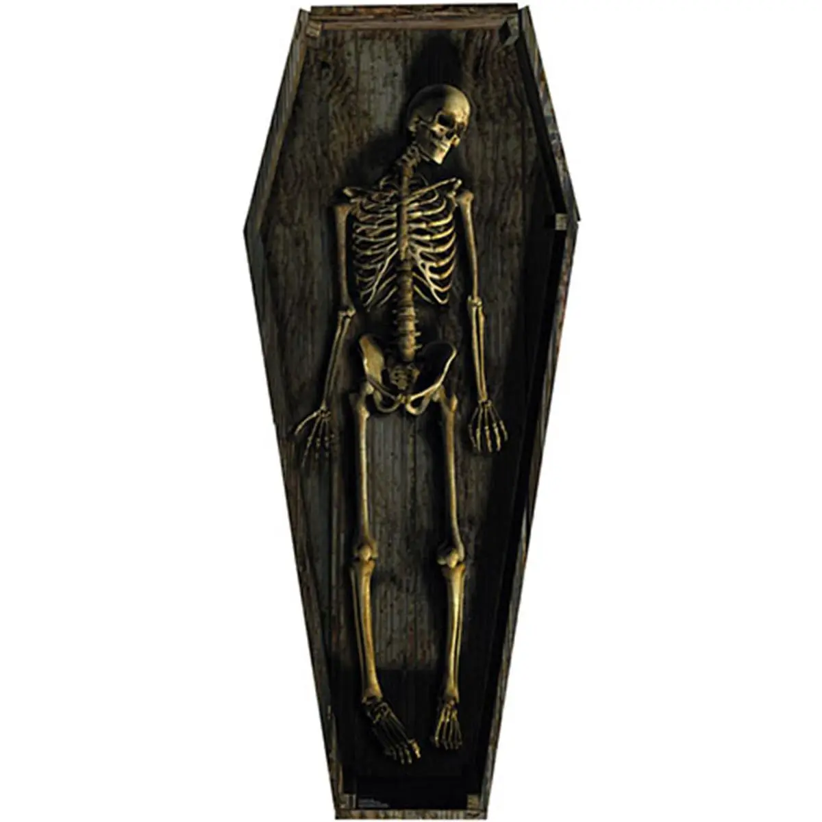 212 MAIN Advanced Graphics Skeleton Casket Cardboard Standup - Heavy-Duty Cardboard, Folds Flat, Home Decor, Decoration Supplies
