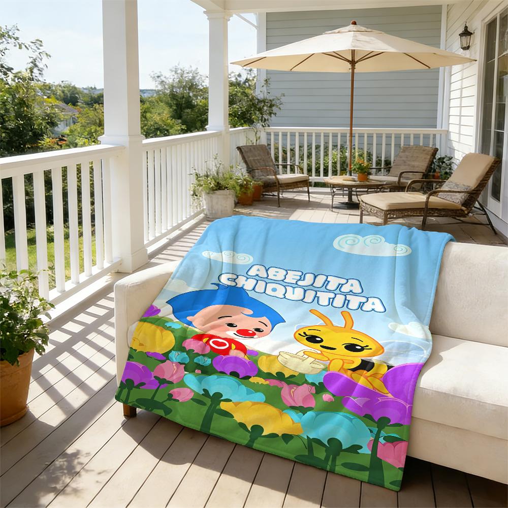 Abejita Chiquitita Flannel Blanket Lightweight,Warm,and Adorably Cute!Suitable for use in offices,sofas,and travel settings, etc Suitable for all four seasons This is the best gift for couples,children,parents and friends,and it can express deep love.