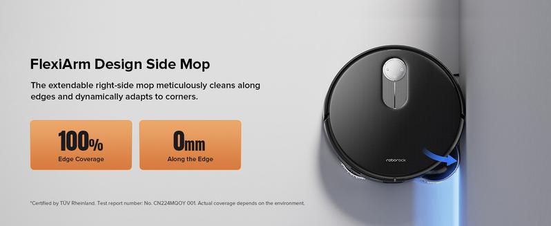 Roborock Qrevo Slim Robot Vacuum and Mop Combo, Advanced Obstacle Recognition, FlexiArm Side Brush & Mop, Auto Mop Washing & Drying, Self-Emptying