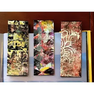 ARTISAN BOOKMARK - Handmade, Original & Unique Mixed Media Collage On Upcycled Paper