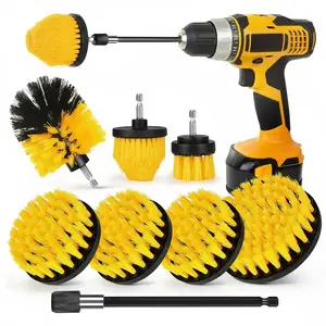 Drill Brush Attachment Set for Power Drill, Power Scrubber Cleaning Brush Kit, Cleaning Drill Brush for Grouted Floors, Bathroom, Kitchen and Automotive Use, Scrubbing Spin Brush Tools, Power Scrubber Brushes