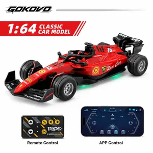 1/64 Mini RC F1 RacingCar, Pocket Size 2.4GHz Portable Drift Carwith Remote & App Control, USBRechargeable Formula Racing Toy, StressRelief Desktop Entertainment, Birthday &Christmas Gift radio controlado