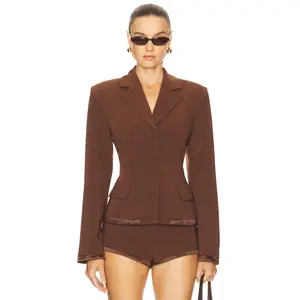 Camila Coelho Deysi Blazer in Coffee