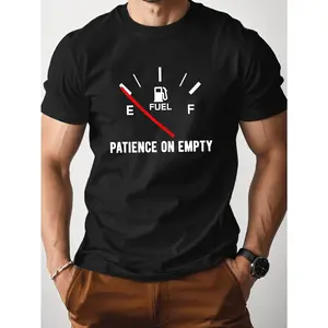 [Pure Cotton Comfort Tee] PATIENCE ON EMPTY - Pure Cotton Comfort Fit Men's Tshirt