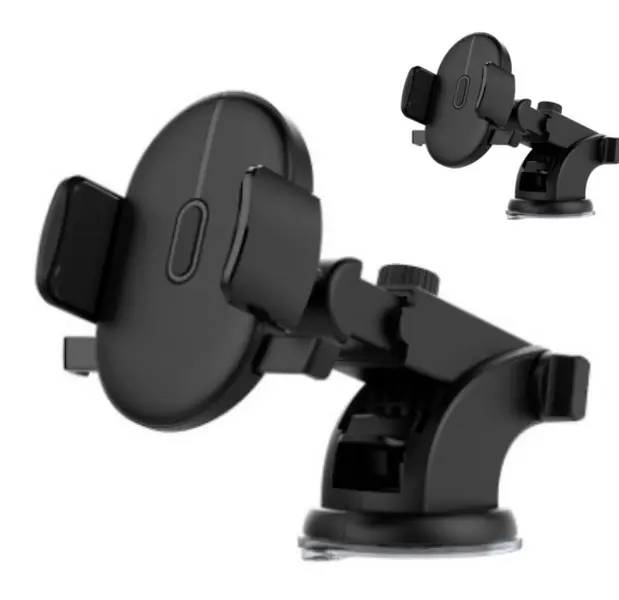 Car Phone Holder Long Rod Telescopic Dashboard Suction Cup Fully Adjustable 360-Degree Rotation Super Sticky Gel Pad 5-Inch Extendable Arm for 3.5-7 Inch Devices