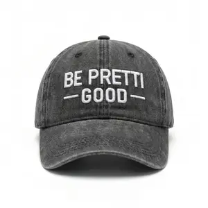 Vintage Washed "BE PRETTI GOOD" Baseball Cap – Retro Streetwear for Men & Women trucker classic bitter old f