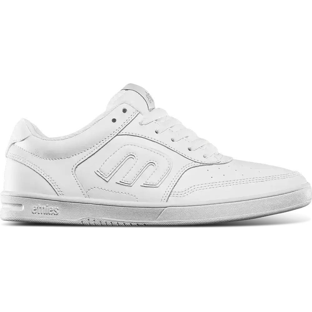 ETNIES Serin White Skate Shoes with Reinforced Upper Force Shield & System Flo2 Venting for High-Impact Skating Sneaker Trainer