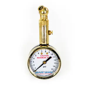 ACCU-GAGE® by Milton® S15XA Swivel Angle Chuck Dial Tire Pressure Gauge with Bleed Valve, 3-15 PSI
