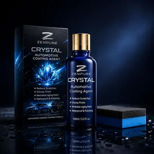 Crystal Serum, 9H Graphene Ceramic Coating,100ML Advanced Nano Ceramic Coating, Crystal Clear Coating, Protective Coating Extreme Gloss for Automotive Auto Detailing Gloss Hydrophobic Scratch Resistant Paint Protection