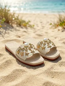 Women's Thick Sole Sandals, Summer Ocean Style, Starfish Shell, Beach Slippers, Outdoor Wear, Comfortable Design