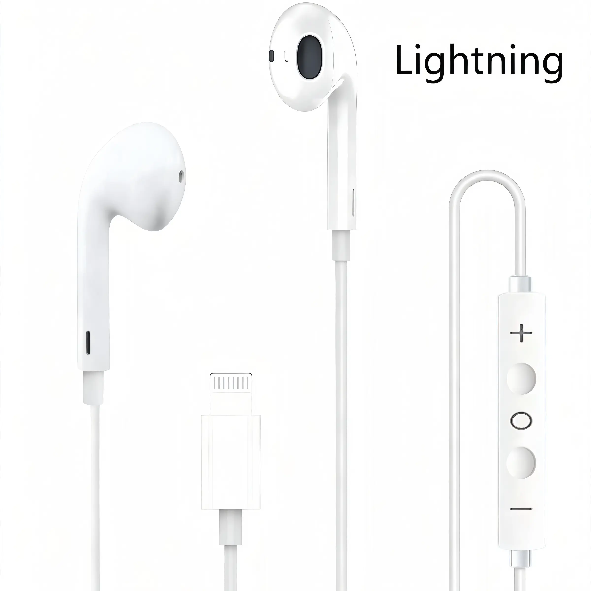 1/2Packs Wired Audio Earbuds with Mic & Remote, In-Ear Headset for iOS Smartphones, Clear Call & Volume Control, Earphones