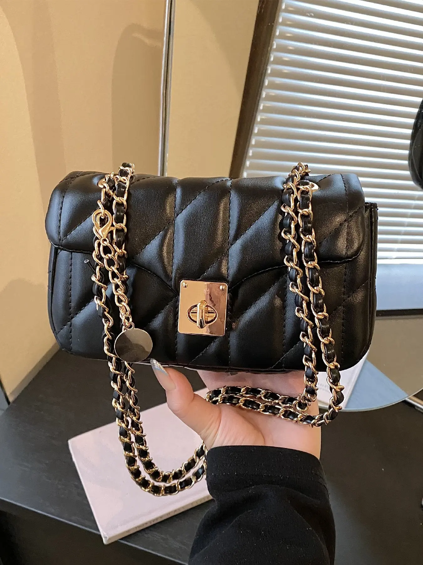 Elegant Rhombus Chain Bag, Luxurious Shoulder Bag for Women, Fashionable Casual Crossbody Bag, Versatile Daily Use