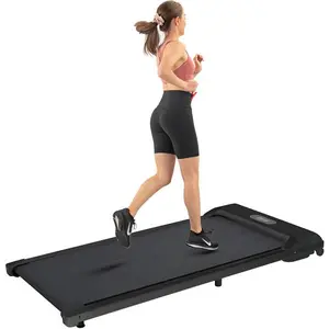 ROCKRAF 2 in 1 Electric Treadmill 2.5HP，Black,flat treadmill, Under Desk, foldable ultra-thin silent multi-functional indoor small, Remote Control, Display, Walking Jogging Running Machine Fitness Equipment for Home Gym Office
