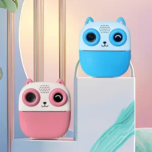 Portable Instant Print Camera, 2.4 Inch HD Screen Camera with 8 Rolls Paper, USB Rechargeable Camera with Accessories for Boys & Girls