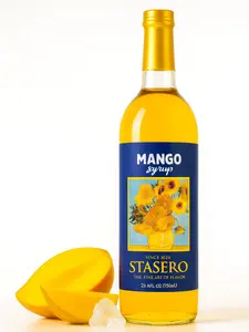Stasero Mango Syrup 25.4 fl oz Bottle - Concentrate for Coffee Espresso Teas Italian Sodas Lemonades Shakes Frappes Desserts and More Beverage