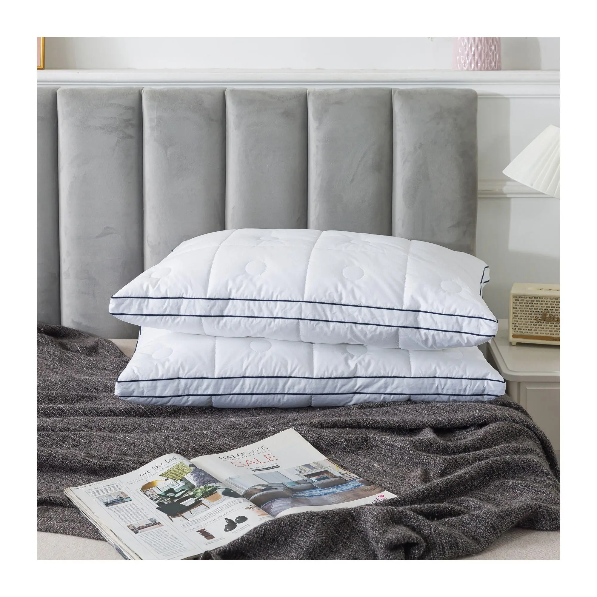 Royal Velvet Set of 2 Quilted Surround Pillows- King Royal Velvet Set of 2 Quilted Surround Pillows- King