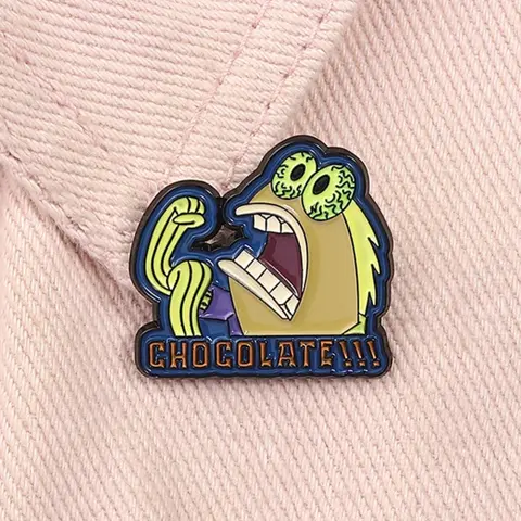 Cartoon Chocolate Broccoli Fish Enamel Brooch Pin Brooch Clip, Creative Fun Alloy Lapel Pins Backpack Accessory, Casual Unisex Fashion for All Seasons