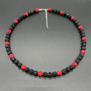 Baseball Necklace Hip Hop Colorful Diamond Ball Necklace