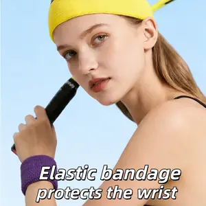 Unisex Sweat Absorbent Towel Wrist Support, Breathable Knitted Wristband, Sweatband for Sports Fitness Running, Versatile Gym Accessory