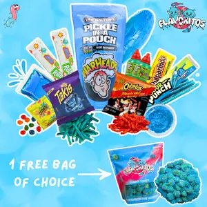 Flavoritos, Blue Sour Raspberry Pickle Kits With a Free Flavoritos Bag Flavoritos, Blue Sour Raspberry Pickle Kits With a Free Flavoritos Bag