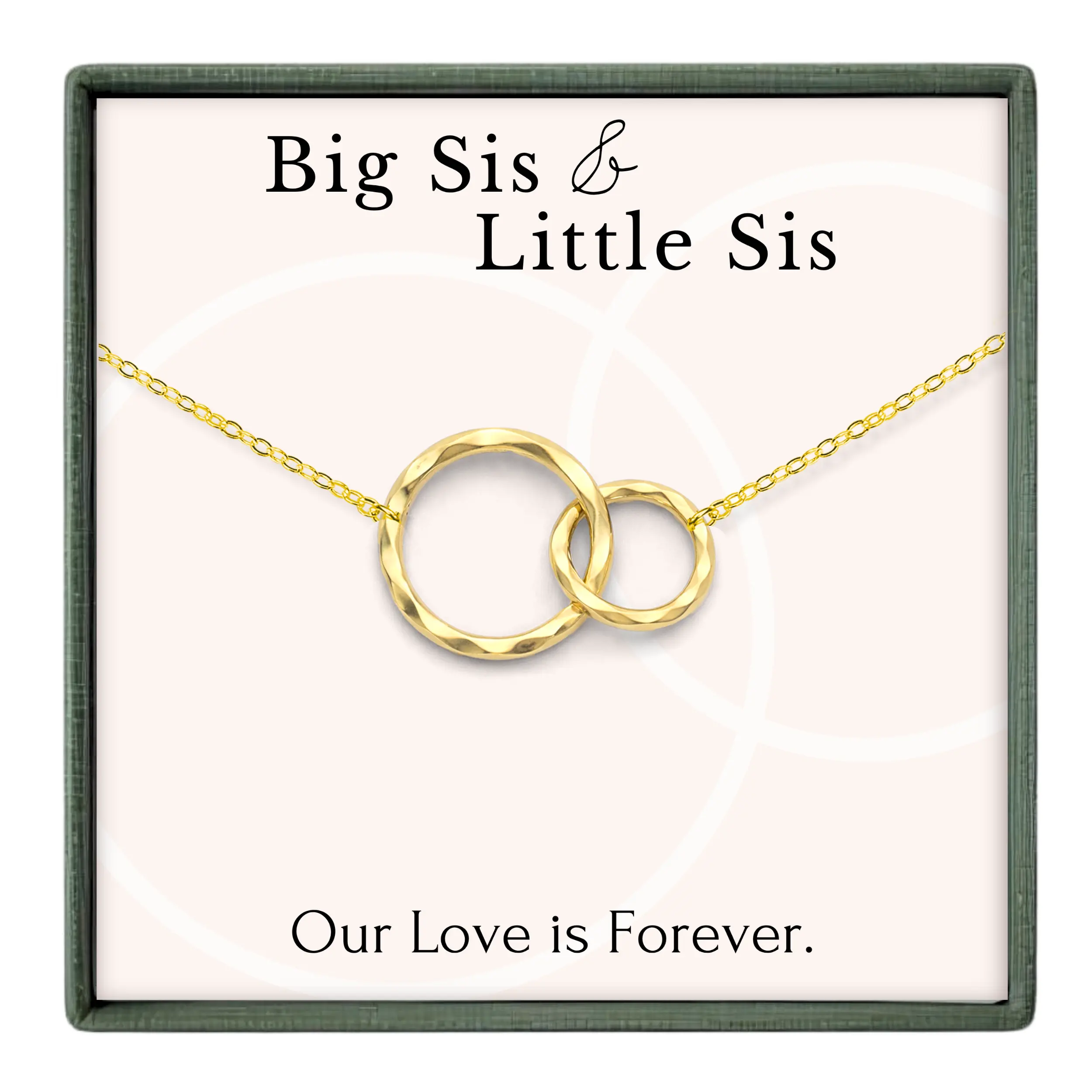 Big and Little Sister Necklace Set – Friendship Gift for Her