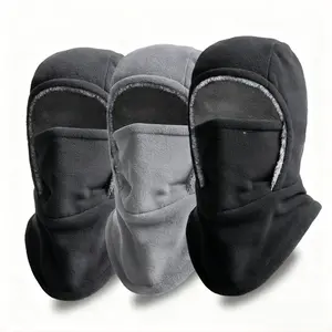 Winter hat, scarf, mask integrated, unisex outdoor cycling, warm headgear, cold-proof and windproof, piled and thickened