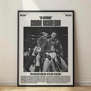 Conor Mcregor "The Notorious" UFC Minimalist Poster, Art Print