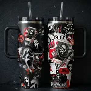 2026 Ghost Face Tumbler 40oz Cup, Scream 7 Movies 2026 Fan Cup, Gifts For Friend, Gift
