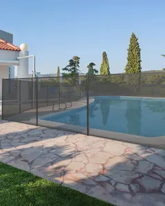 GARVEE GraveeLife 4Ft x 12Ft Fence for Inground and Above Ground Pool, Mesh Pool Safety Fence with Stainless Steel Feet Outdoor Swimming Backyard Garden Pool Fencing, Black