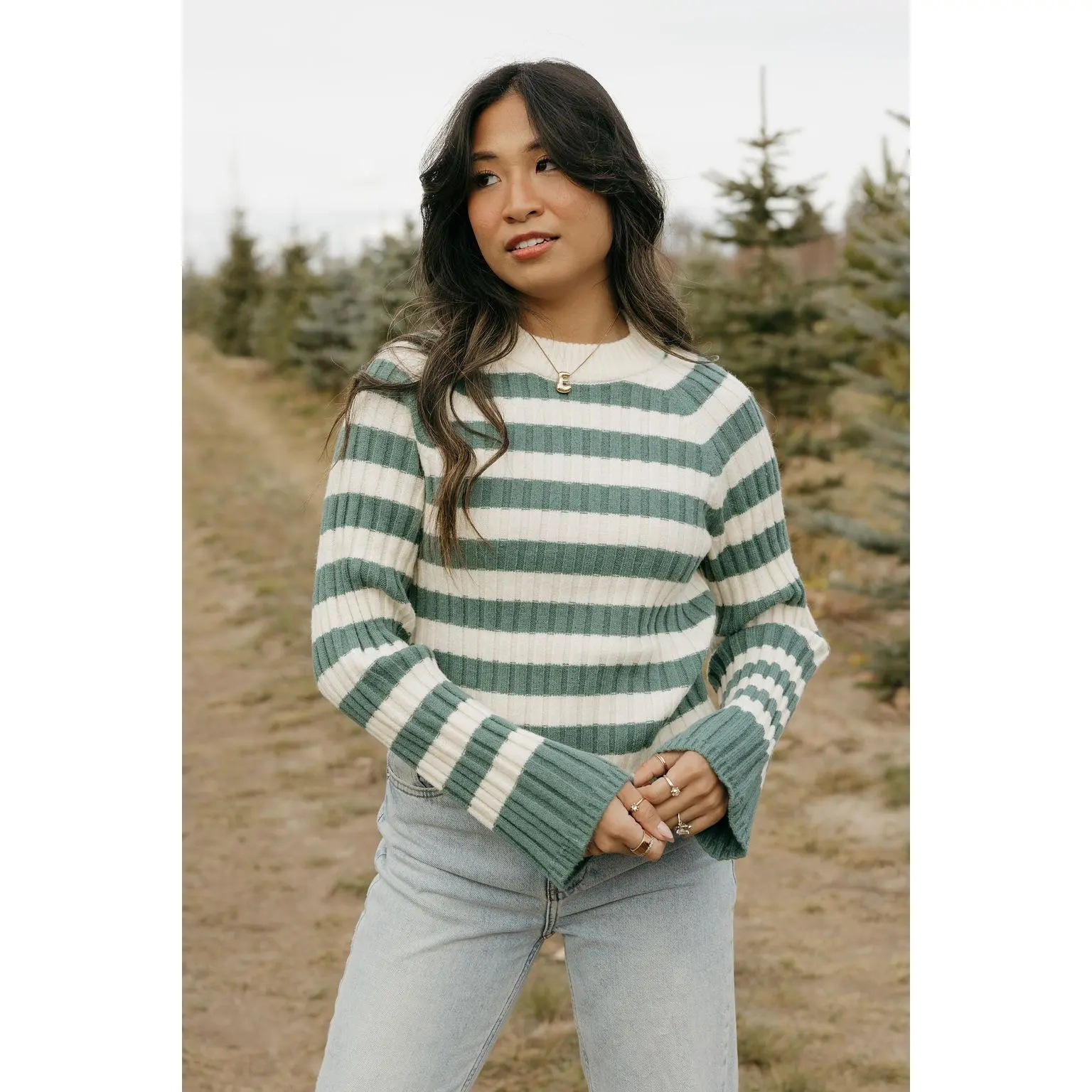 Genevieve Sweater-Forest Green