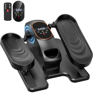 Under Desk Elliptical Machine, Electric Elliptical  Exerciser for Seniors with 15 Adjustable Speeds, Quiet Elliptical Exercise Machine, Mini Seated Pedal Exerciser with Remoter  Office(Black)