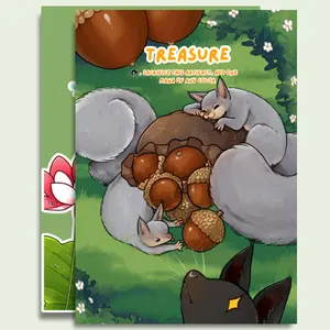 Squirrel treasure token // Custom foil cards for Magic the Gathering