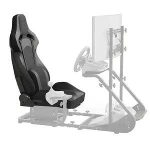 DONEXT Universal PVC Bucket-Style Reclining Sport PU Leather Racing Simulator Seat with Adjustable Lock Slide for Gaming Simulators