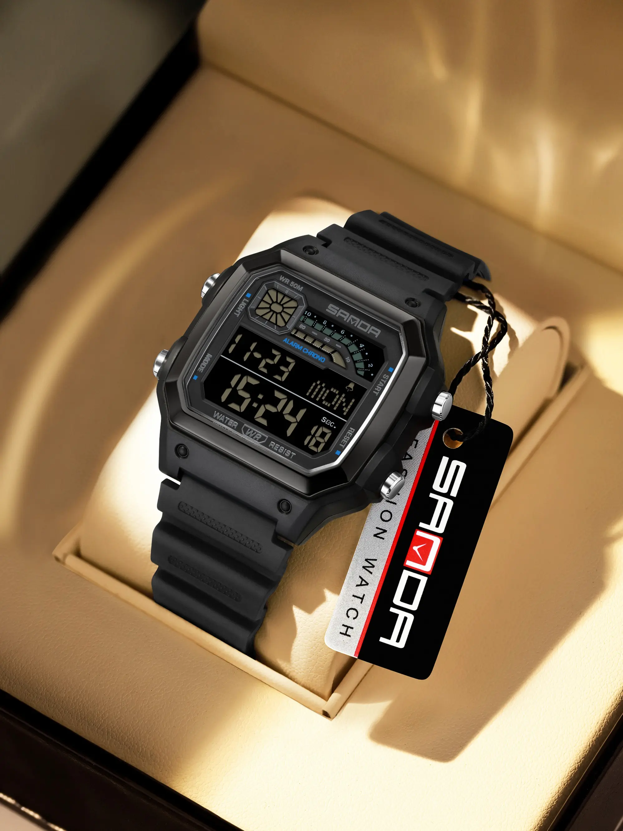 Silicone Watch, Multifunctional Luminous Waterproof Sports Lightweight Square Unisex Watch, Fashionable Couple Gift Recommendation, Quartz Wristwatch