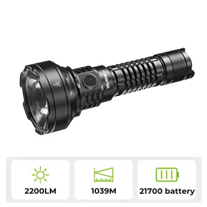 Wurkkos TD01C 2200 Lumen USB-C Rechargeable  21700 Lithium Battery 5000mAh 700-Hour Battery Life PMMA Lens  Portable flashlight high Bright Camp lantern