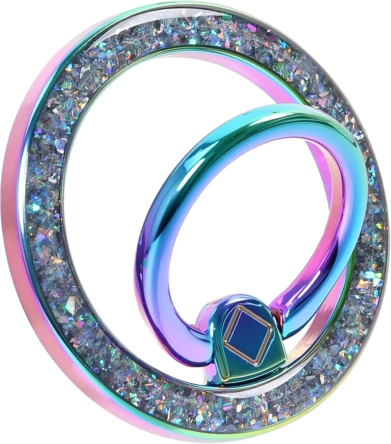 Magnetic Phone Ring for MagSafe Grip [Super Magnet] Stylish Twinkle Design Ring Holder Stand, Mag Safe Accessory for iPhone 17/16/15/14/13 Pro Max Plus, Colorful