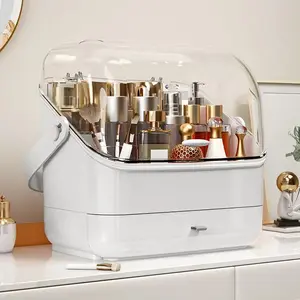 Drawer-Style Dust-Proof Makeup Organizer, Large Capacity Vanity Storage Box, Skincare and Lipstick Holder, Perfect for Beauty Lovers