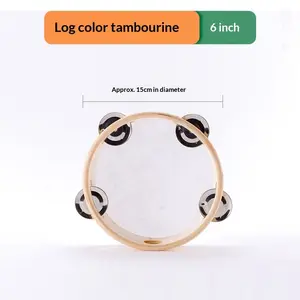 Handheld Bell Drum with Metal Bells, Ideal for Church Weddings and Party Entertainment, Multifunctional Percussion Accessory