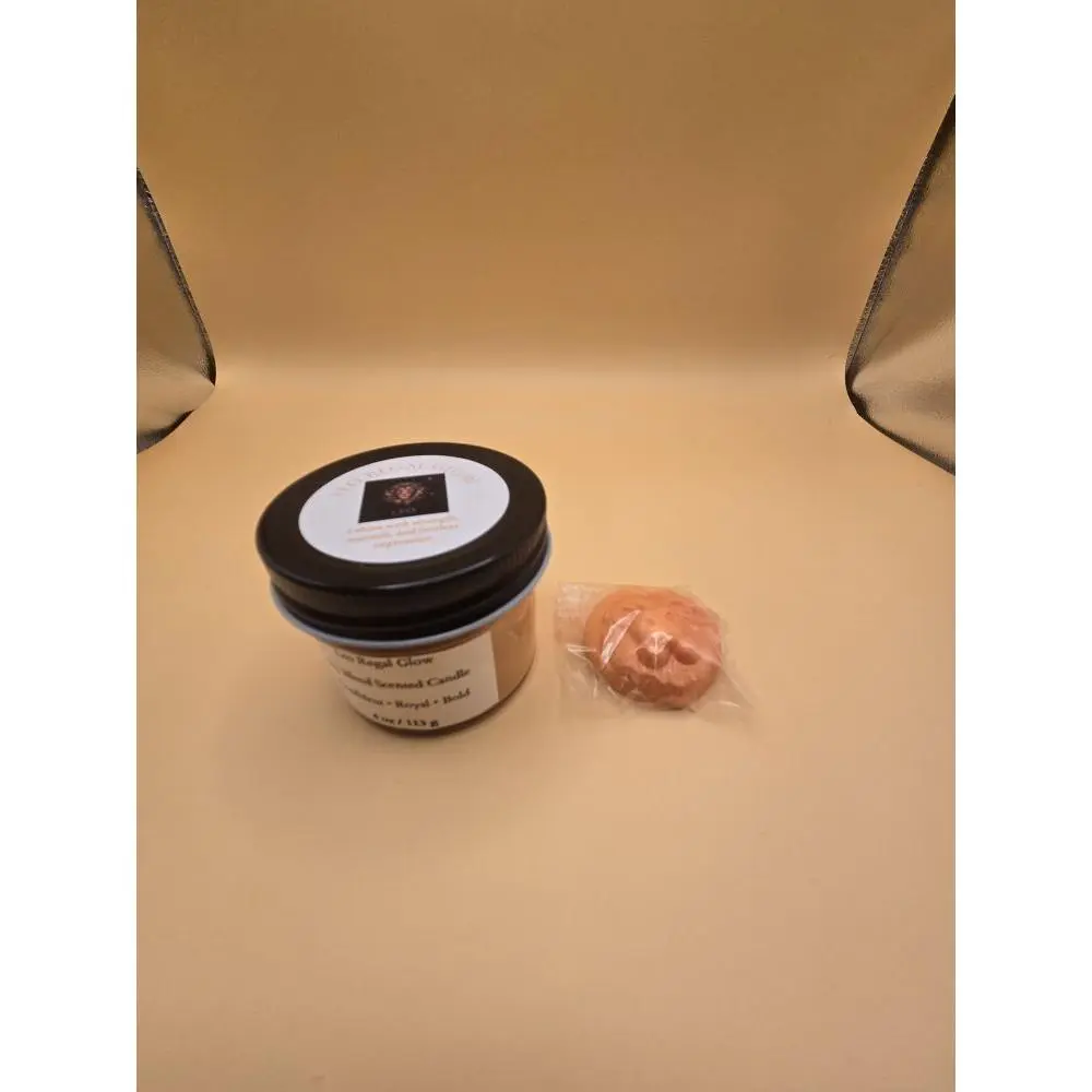 Leo Regal Glow Blend Candle & Leo Themed Large Wax Glow Melt 4 oz Soy Wax  Aromatherapy Set