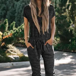 Drawstring High Waist Jumpsuit